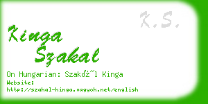 kinga szakal business card